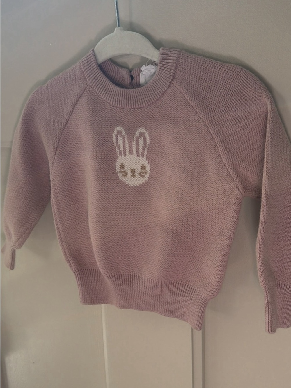 Jamie Kay Pink Bunny Knit Sweater 3-6M
